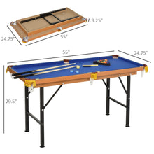 Load image into Gallery viewer, 4.5 Ft Mini Portable Pool Table with 2 Cues and Balls Set - Adler's Store