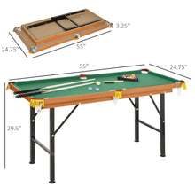 Load image into Gallery viewer, 4.5 Ft Mini Portable Pool Table with 2 Cues and Balls Set - Adler's Store