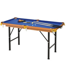 Load image into Gallery viewer, 4.5 Ft Mini Portable Pool Table with 2 Cues and Balls Set - Adler's Store