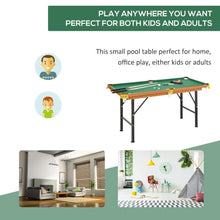 Load image into Gallery viewer, 4.5 Ft Mini Portable Pool Table with 2 Cues and Balls Set - Adler's Store