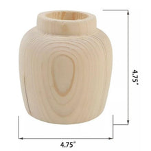 Load image into Gallery viewer, 4.75 Inch Natural Wood Indoor and Outdoor Planter Vase - Adler's Store