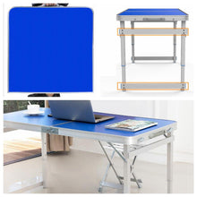 Load image into Gallery viewer, 4 Ft Folding Aluminum Picnic Table with 4 Stools - Adler's Store
