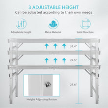 Load image into Gallery viewer, 4 Ft Folding Aluminum Picnic Table with 4 Stools - Adler's Store