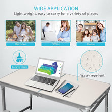 Load image into Gallery viewer, 4 Ft Folding Aluminum Picnic Table with 4 Stools - Adler's Store