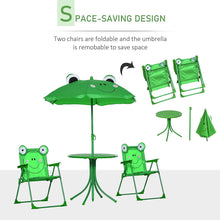 Load image into Gallery viewer, 4-Piece Kids Portable Folding Table and Chair Set with Removable Adjustable Umbrella - Adler's Store