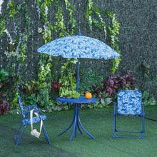 Load image into Gallery viewer, 4-Piece Kids Portable Folding Table and Chair Set with Removable Adjustable Umbrella - Adler's Store