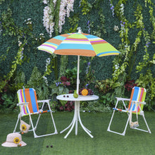 Load image into Gallery viewer, 4-Piece Kids Portable Folding Table and Chair Set with Removable Adjustable Umbrella - Adler's Store
