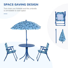 Load image into Gallery viewer, 4-Piece Kids Portable Folding Table and Chair Set with Removable Adjustable Umbrella - Adler's Store