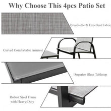 Load image into Gallery viewer, 4 Piece Patio Furniture Set with Glass Top Coffee Table - Adler's Store
