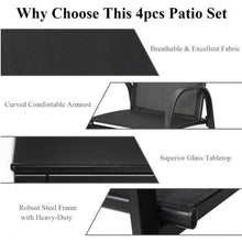 Load image into Gallery viewer, 4 Piece Patio Furniture Set with Glass Top Coffee Table - Adler's Store