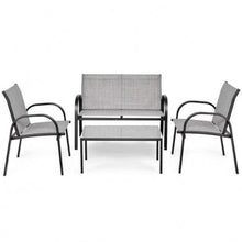 Load image into Gallery viewer, 4 Piece Patio Furniture Set with Glass Top Coffee Table - Adler's Store
