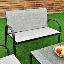 Load image into Gallery viewer, 4 Piece Patio Furniture Set with Glass Top Coffee Table - Adler's Store