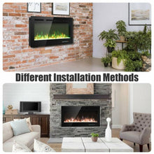 Load image into Gallery viewer, 40 Inch Electric Recessed Wall Mounted Multicolor Flame Fireplace - Adler's Store