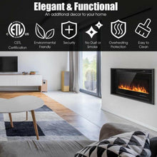 Load image into Gallery viewer, 40 Inch Electric Recessed Wall Mounted Multicolor Flame Fireplace - Adler's Store