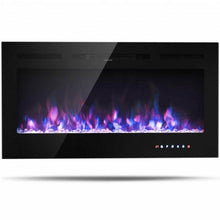 Load image into Gallery viewer, 40 Inch Electric Recessed Wall Mounted Multicolor Flame Fireplace - Adler's Store