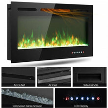 Load image into Gallery viewer, 40 Inch Electric Recessed Wall Mounted Multicolor Flame Fireplace - Adler's Store