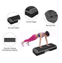 Load image into Gallery viewer, 43 Inch Adjustable Height Aerobic Step with 4 Risers - Adler's Store