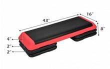 Load image into Gallery viewer, 43 Inch Adjustable Height Aerobic Step with 4 Risers - Adler's Store