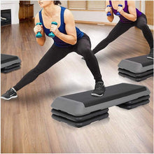 Load image into Gallery viewer, 43 Inch Adjustable Height Aerobic Step with 4 Risers - Adler's Store