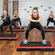 Load image into Gallery viewer, 43 Inch Adjustable Height Aerobic Step with 4 Risers - Adler's Store