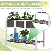 Load image into Gallery viewer, 47 x 23 x 35 Inch 2 Tiers Elevated Wooden Planter Bed - Adler's Store