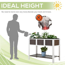 Load image into Gallery viewer, 47 x 23 x 35 Inch 2 Tiers Elevated Wooden Planter Bed - Adler's Store