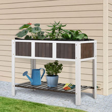 Load image into Gallery viewer, 47 x 23 x 35 Inch 2 Tiers Elevated Wooden Planter Bed - Adler's Store
