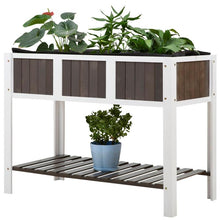 Load image into Gallery viewer, 47 x 23 x 35 Inch 2 Tiers Elevated Wooden Planter Bed - Adler's Store