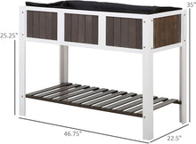 Load image into Gallery viewer, 47 x 23 x 35 Inch 2 Tiers Elevated Wooden Planter Bed - Adler's Store