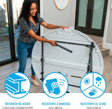 Load image into Gallery viewer, 48 Inch Round Patio Garden Picnic Party Event Folding Portable Table
