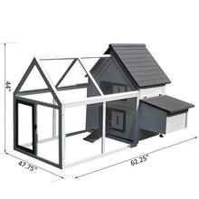 Load image into Gallery viewer, 48 Inch Easy Access Wood Chicken Coop with Nesting Box - Adler's Store