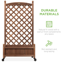 Load image into Gallery viewer, 48 Inch Wooden Lattice Trellis and Planter Box - Adler's Store