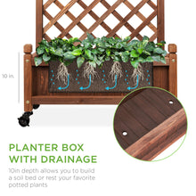 Load image into Gallery viewer, 48 Inch Wooden Lattice Trellis and Planter Box - Adler's Store