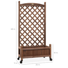 Load image into Gallery viewer, 48 Inch Wooden Lattice Trellis and Planter Box - Adler's Store