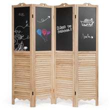 Load image into Gallery viewer, 5.7Ft 4 Panel Wood Folding Divider With Blackboard - Adler's Store