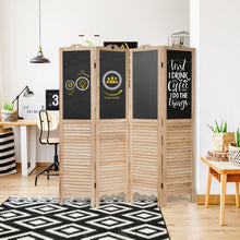 Load image into Gallery viewer, 5.7Ft 4 Panel Wood Folding Divider With Blackboard - Adler's Store