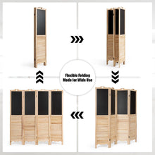 Load image into Gallery viewer, 5.7Ft 4 Panel Wood Folding Divider With Blackboard - Adler's Store