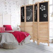 Load image into Gallery viewer, 5.7Ft 4 Panel Wood Folding Divider With Blackboard - Adler's Store