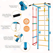 Load image into Gallery viewer, 5 in 1 Indoor Kids Playground with Wall Ladder Rope and Gymnastic Rings - Adler's Store