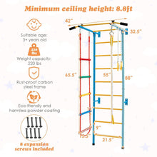 Load image into Gallery viewer, 5 in 1 Indoor Kids Playground with Wall Ladder Rope and Gymnastic Rings - Adler's Store