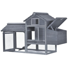 Load image into Gallery viewer, 59 Inch Wooden Chicken Coop Hen House with Nesting Box and Run - Adler's Store