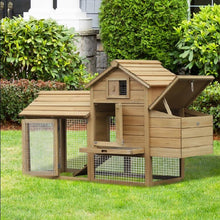 Load image into Gallery viewer, 59 Inch Wooden Chicken Coop Hen House with Nesting Box and Run - Adler's Store