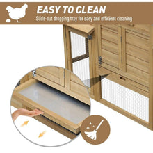 Load image into Gallery viewer, 59 Inch Wooden Chicken Coop Hen House with Nesting Box and Run - Adler's Store