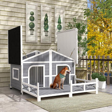 Load image into Gallery viewer, 59 x 64 x 39 Inch Wooden Cabin Style Dog House for Small and Medium Dogs - Adler's Store