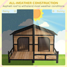 Load image into Gallery viewer, 59 x 64 x 39 Inch Wooden Cabin Style Dog House for Small and Medium Dogs - Adler's Store