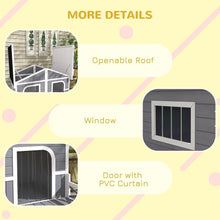 Load image into Gallery viewer, 59 x 64 x 39 Inch Wooden Cabin Style Dog House for Small and Medium Dogs - Adler's Store