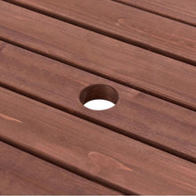 Load image into Gallery viewer, 6-Person Fir Wood Picnic Table with Umbrella Hole - Adler's Store