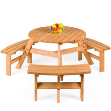 Load image into Gallery viewer, 6-Person Fir Wood Picnic Table with Umbrella Hole - Adler's Store