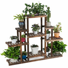 Load image into Gallery viewer, 6-Tier Wood Pot Stand Display Rack with Multi-Level Storage Shelves - Adler's Store