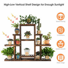 Load image into Gallery viewer, 6-Tier Wood Pot Stand Display Rack with Multi-Level Storage Shelves - Adler's Store